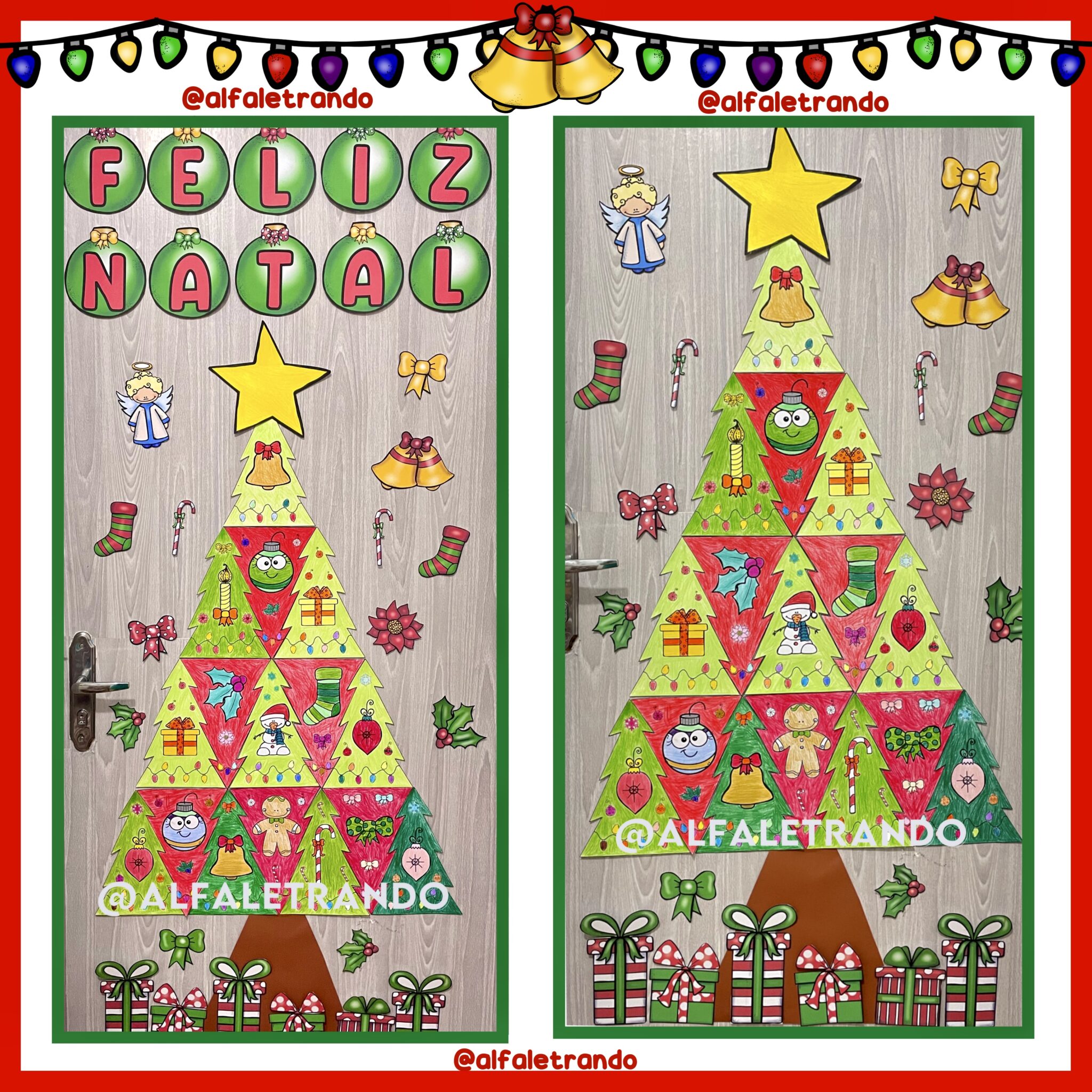 Painel Rvore De Natal Mosaico Lojinha Alfaletrando Andressa