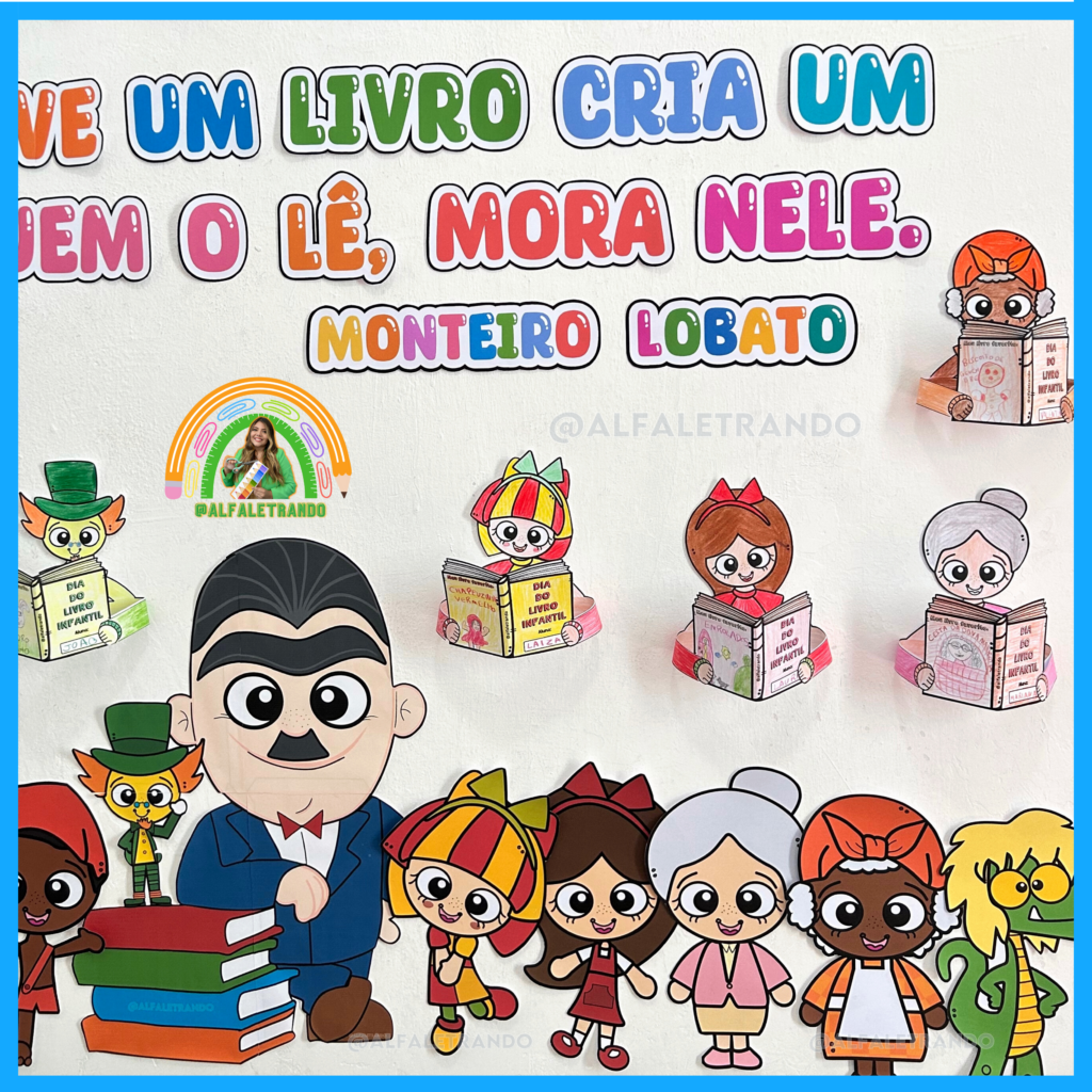 Painel Dia Do Livro Infantil Lojinha Alfaletrando Andressa Marchioti