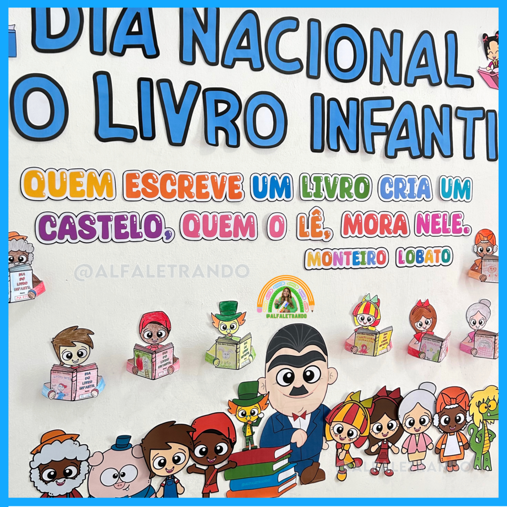 Painel Dia Do Livro Infantil Lojinha Alfaletrando Andressa Marchioti