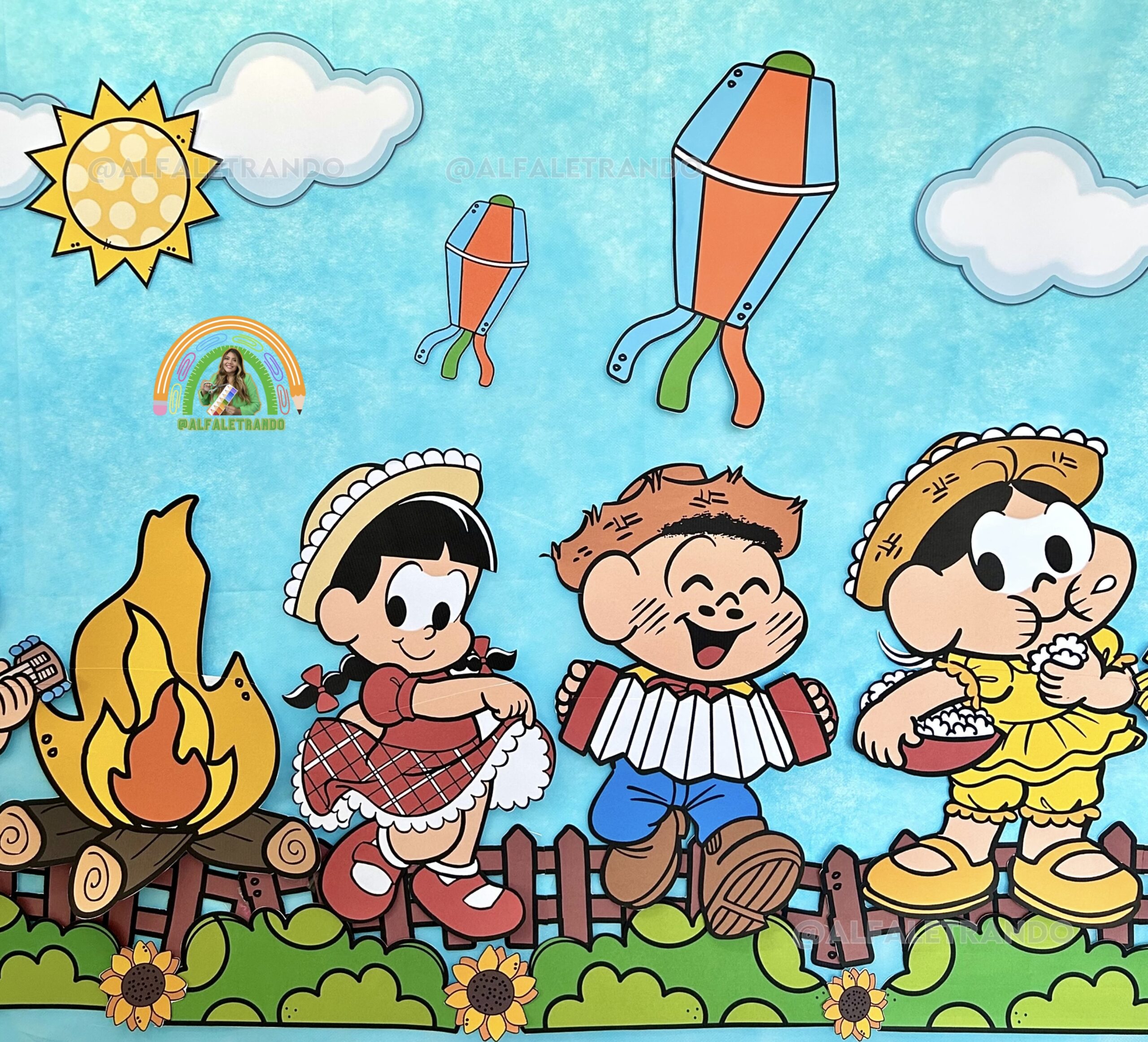 Desenhos para Colorir Festa Junina Turma da Mônica pdf