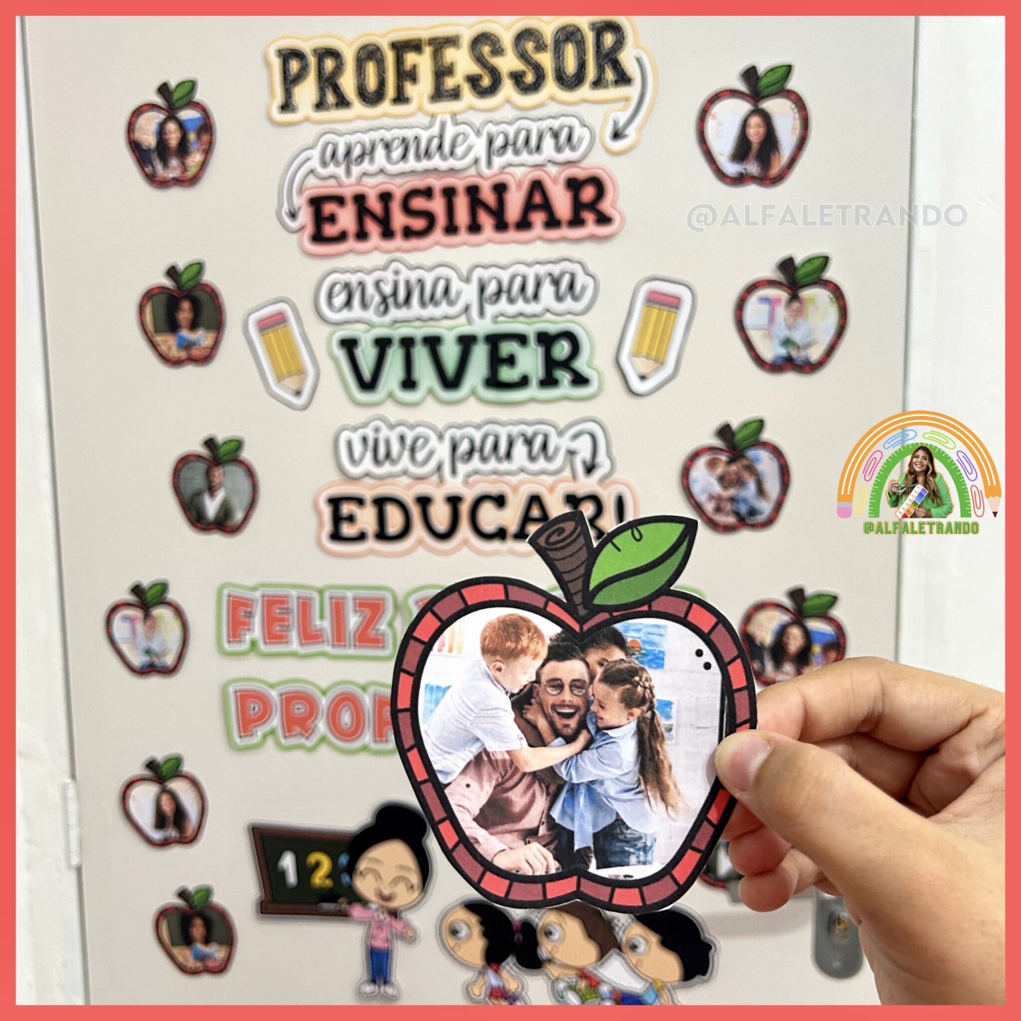 Painel dia dos professores - Lojinha Alfaletrando - Andressa Marchioti