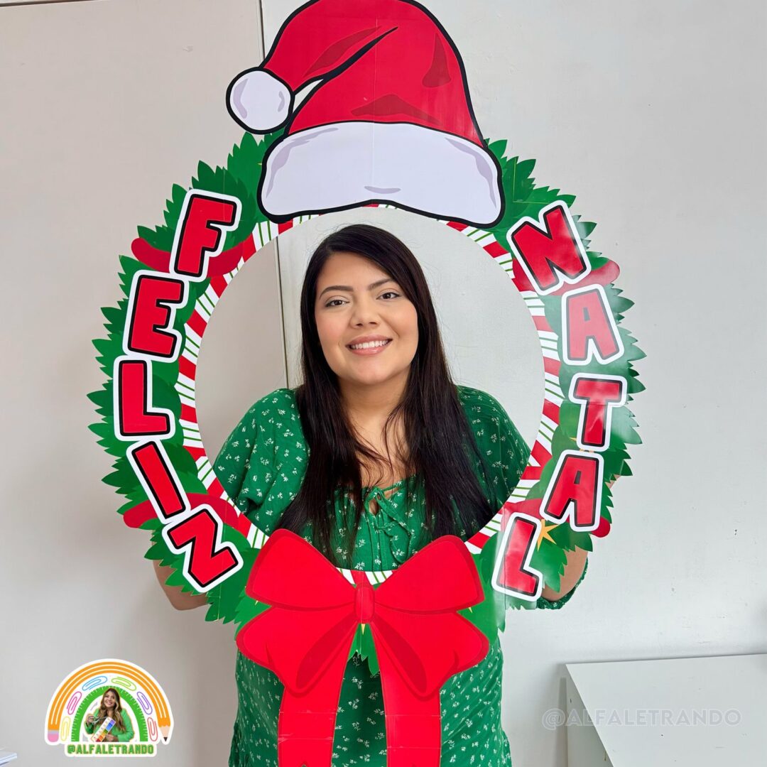 Moldura bambolê feliz natal