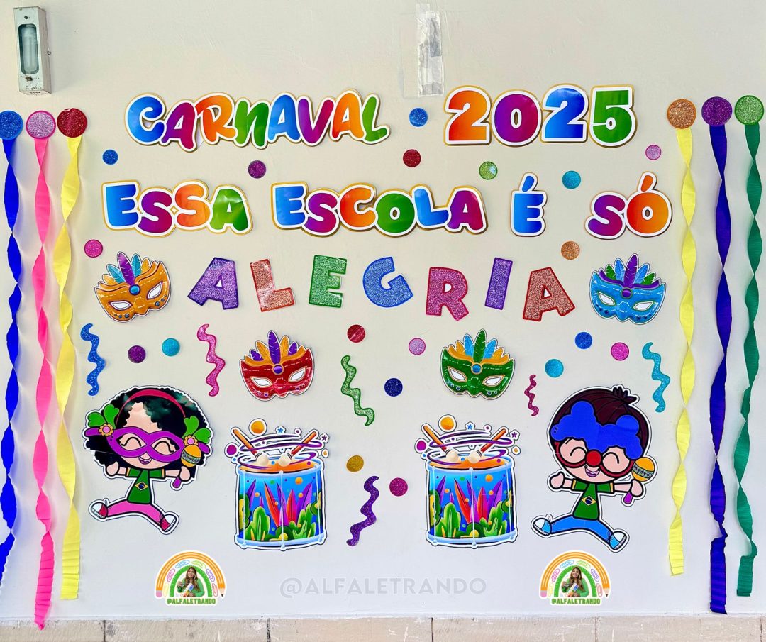 Painel carnaval na escola 2025