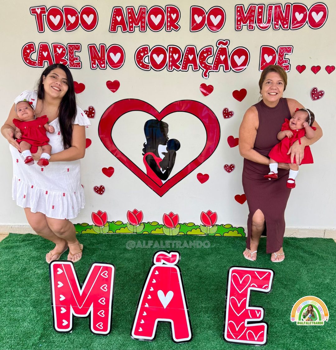 Painel 3d dia das mães com moldura bambolê