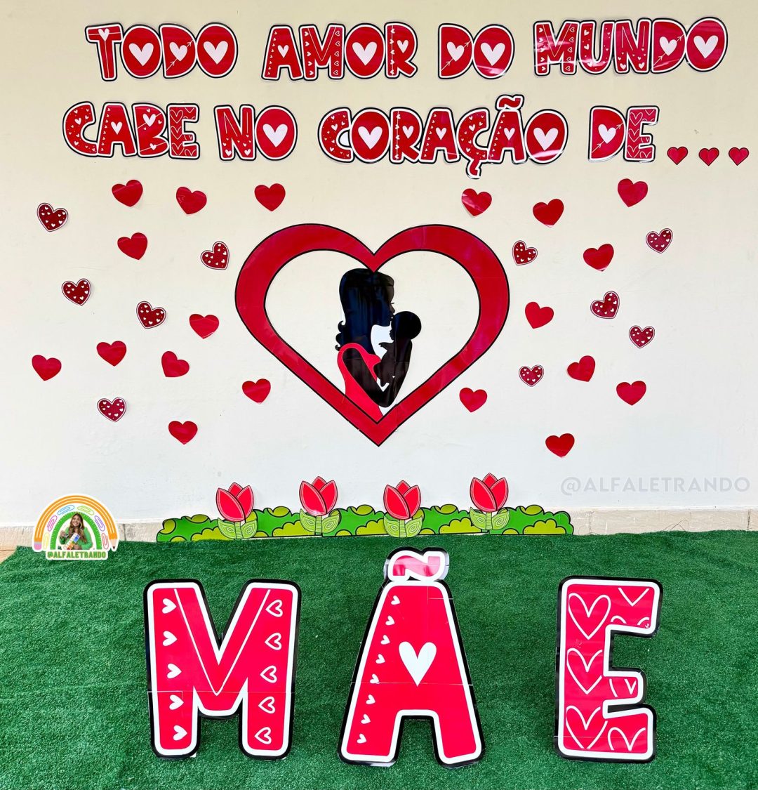 Painel 3d dia das mães com moldura bambolê - Imagem 5