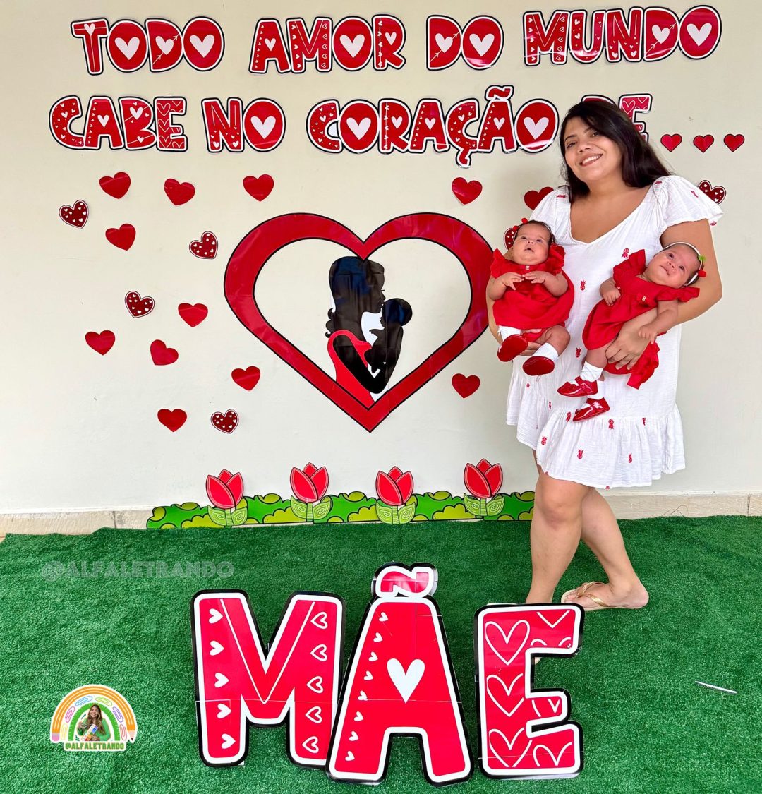 Painel 3d dia das mães com moldura bambolê - Imagem 6