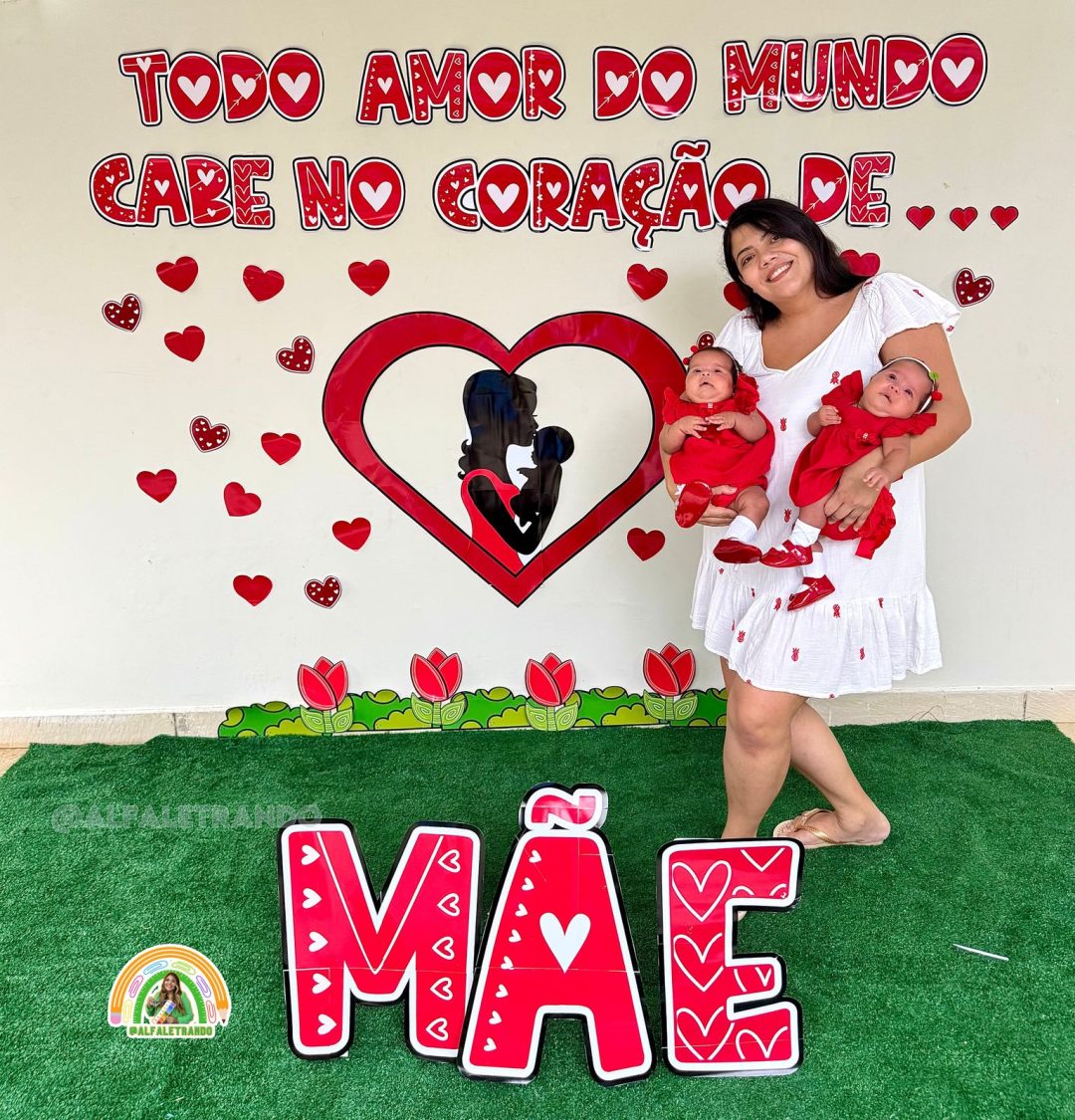 Painel 3d dia das mães com moldura bambolê - Imagem 3