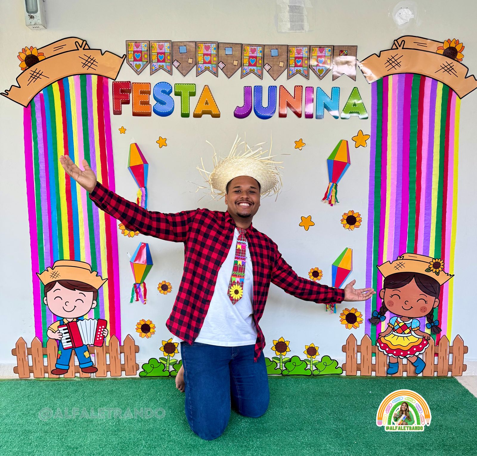 Painel para foto de festa junina e Julina