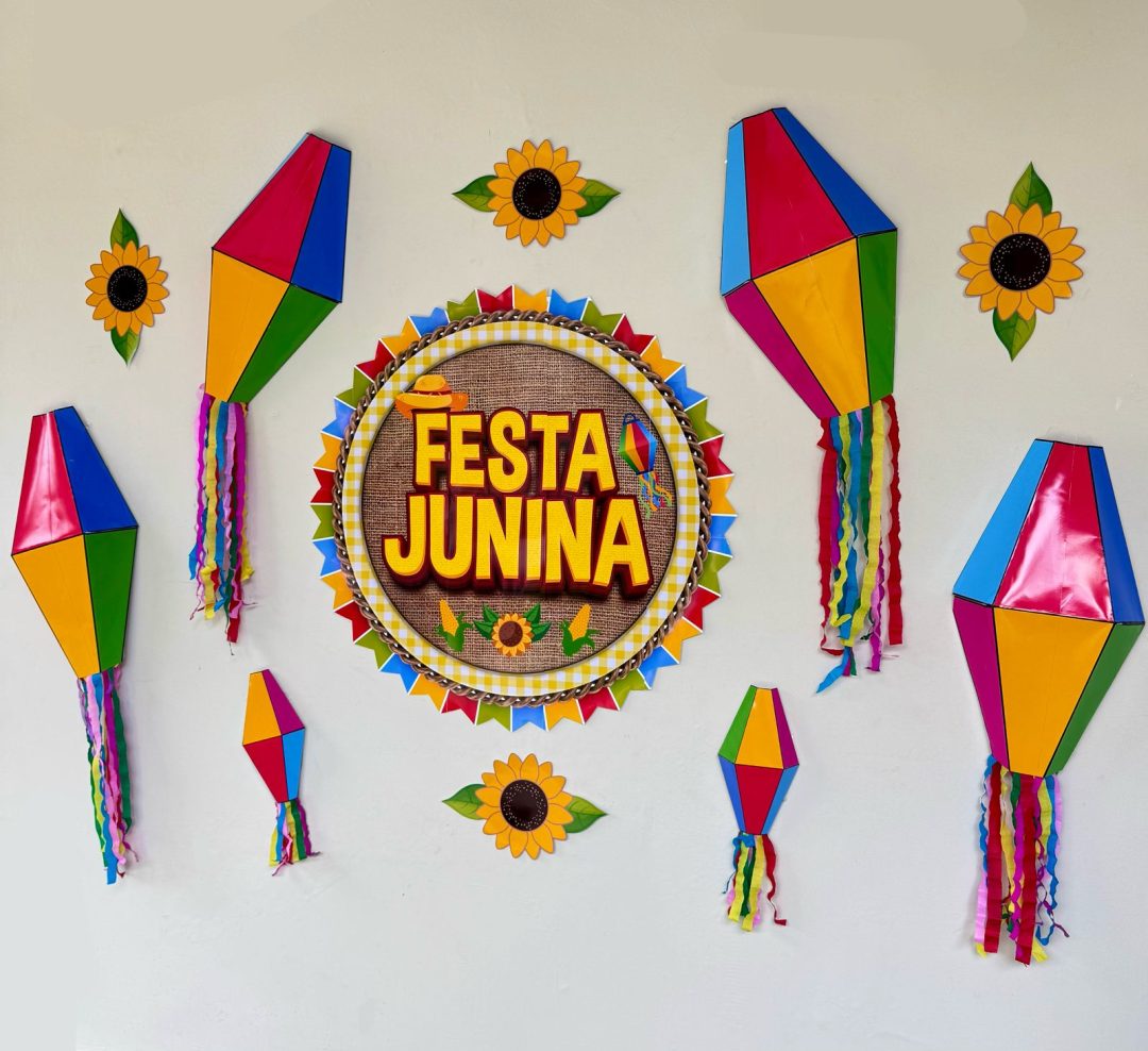 Painel balões 3D de festa junina - Imagem 6