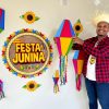 Painel balões 3D de festa junina - Imagem 2