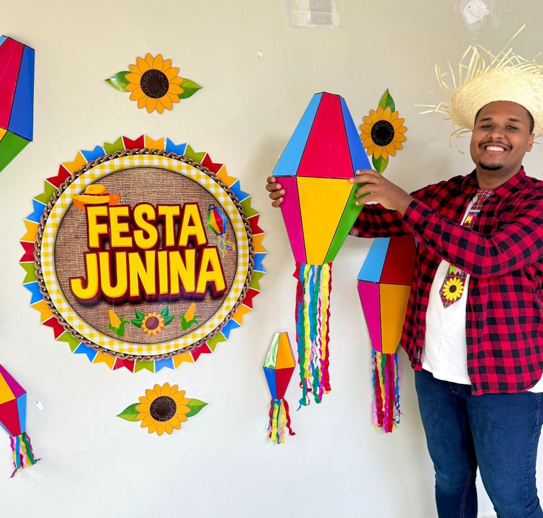 Painel balões 3D de festa junina - Imagem 2