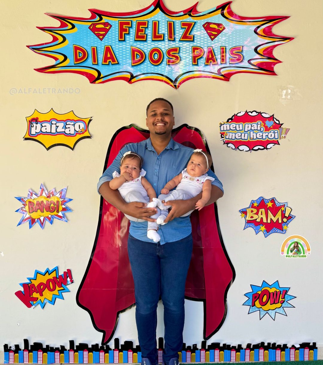 Painel dia dos pais - Meu pai é o meu Herói!