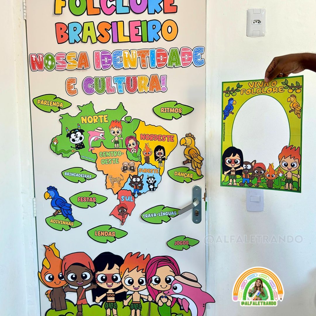 Painel para porta folclore brasileiro