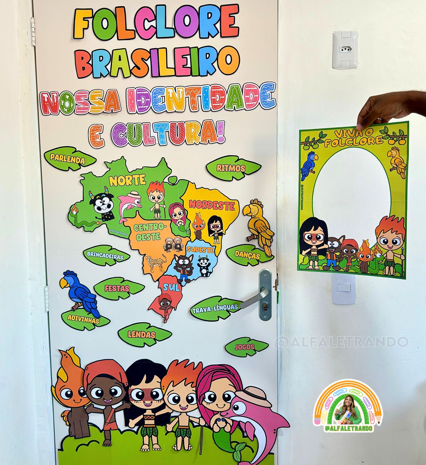 Painel para porta folclore brasileiro