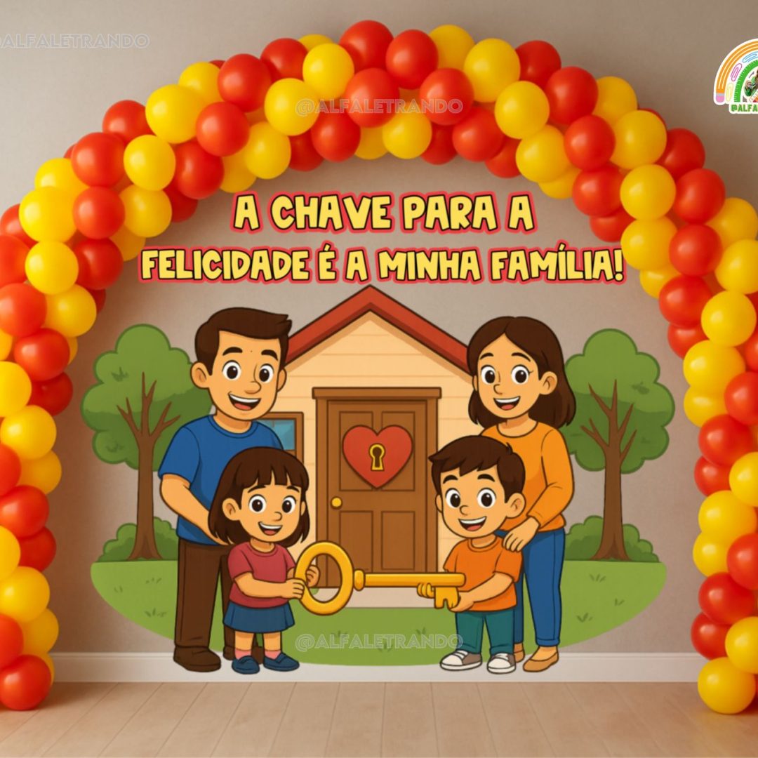 Painel família chave da felicidade