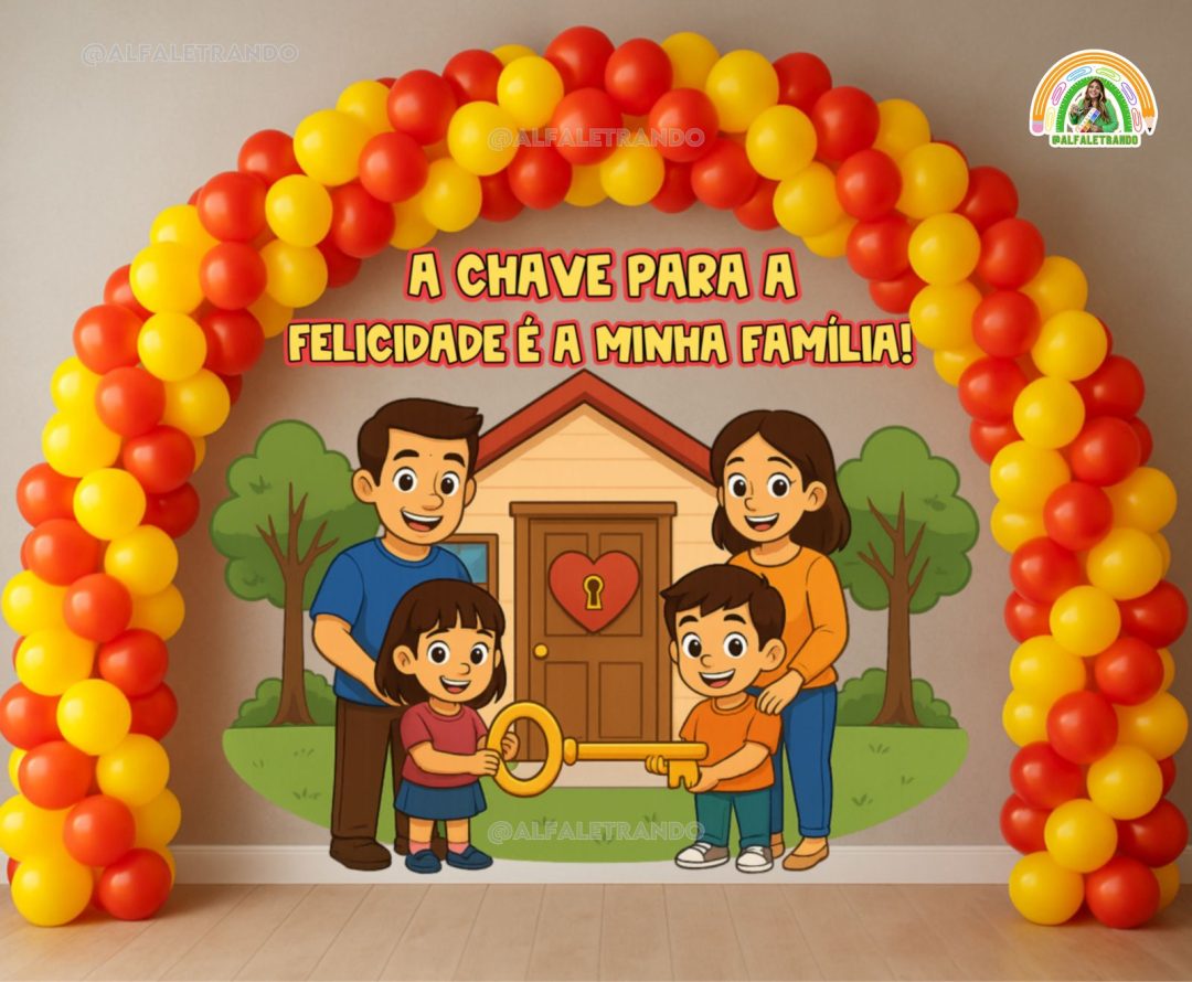 Painel família chave da felicidade