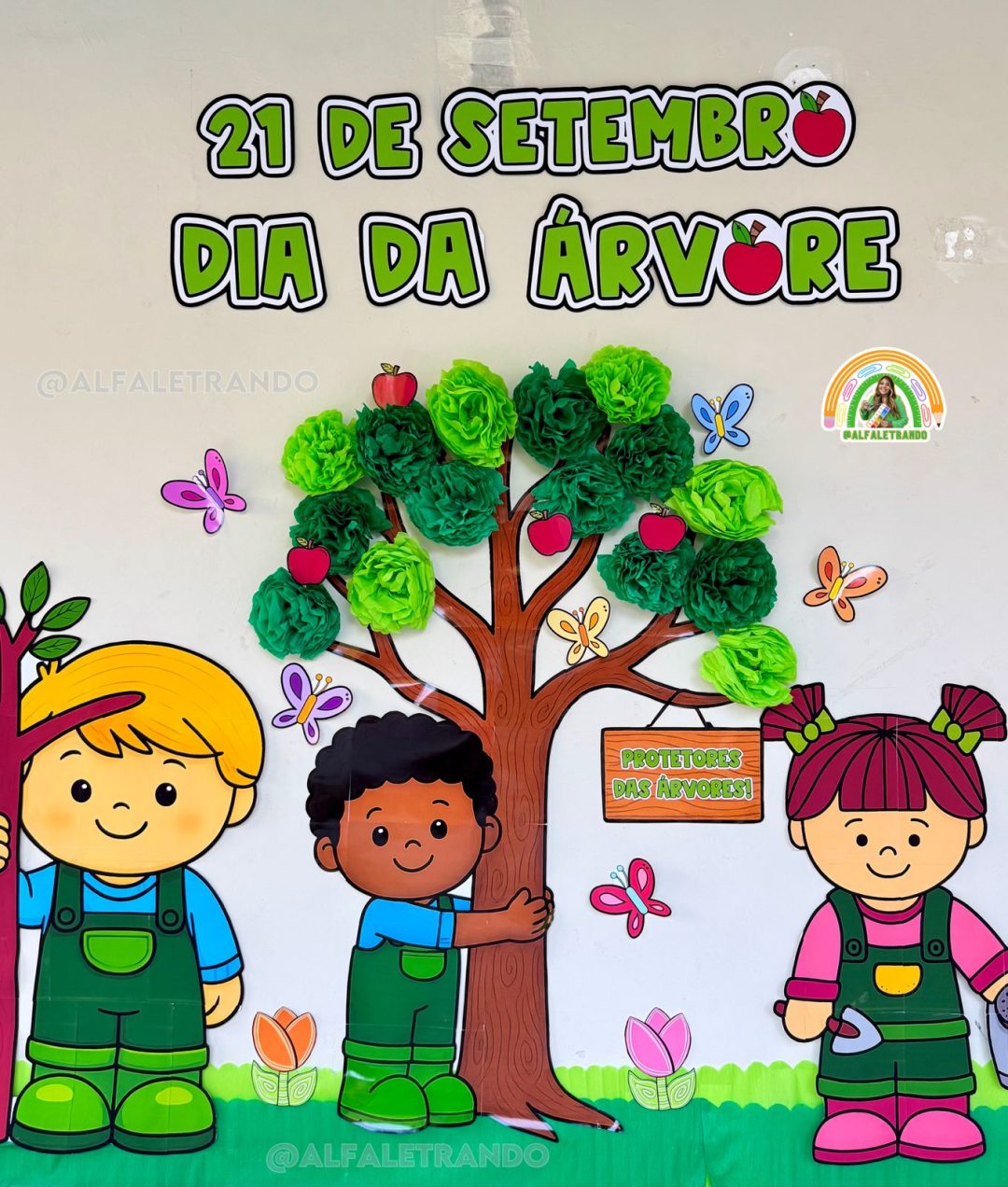 Painel 3D Dia da árvore