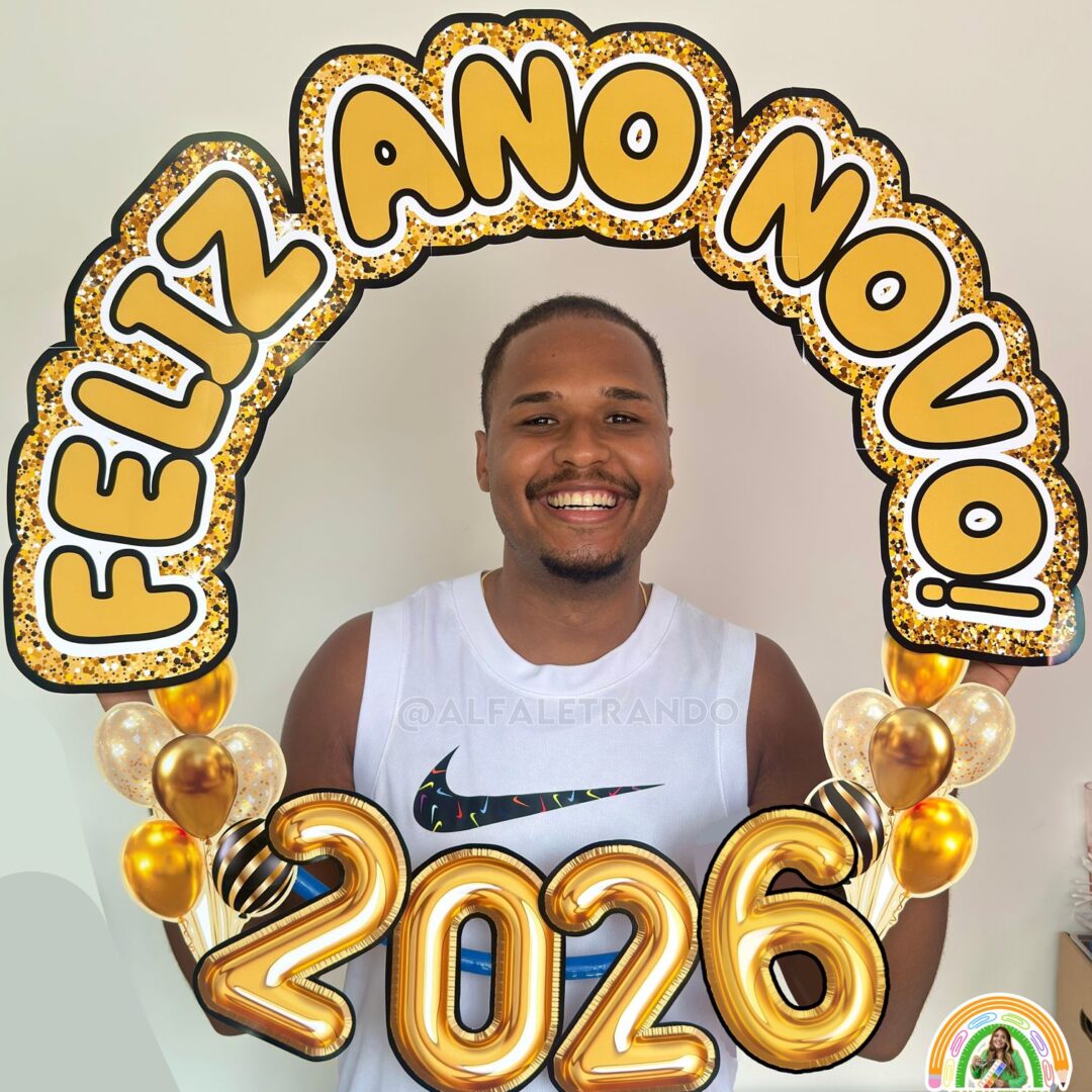 Moldura bambolê Ano novo 2026