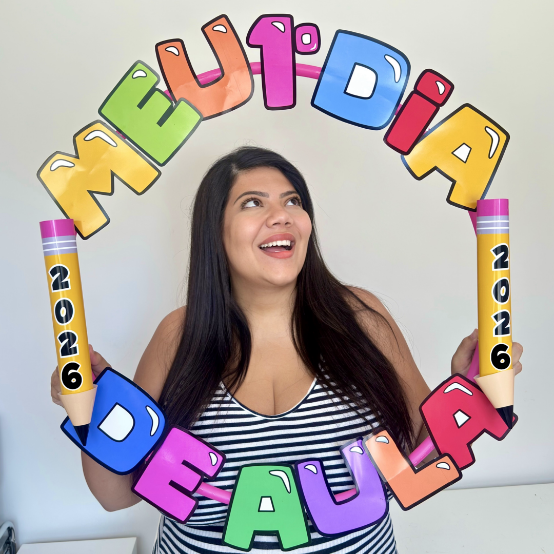 Moldura bambolê primeiro dia de aula 2026