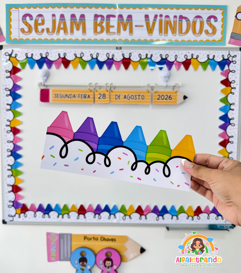 Moldura de quadro giz de cera