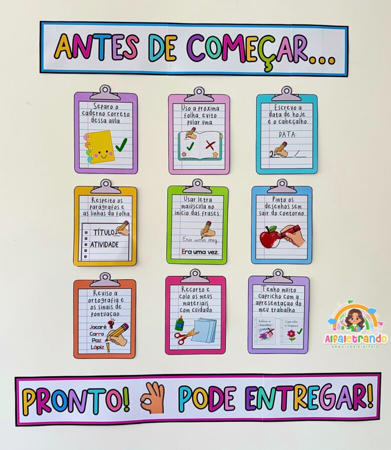 Mural regrinhas “Antes de começar…”