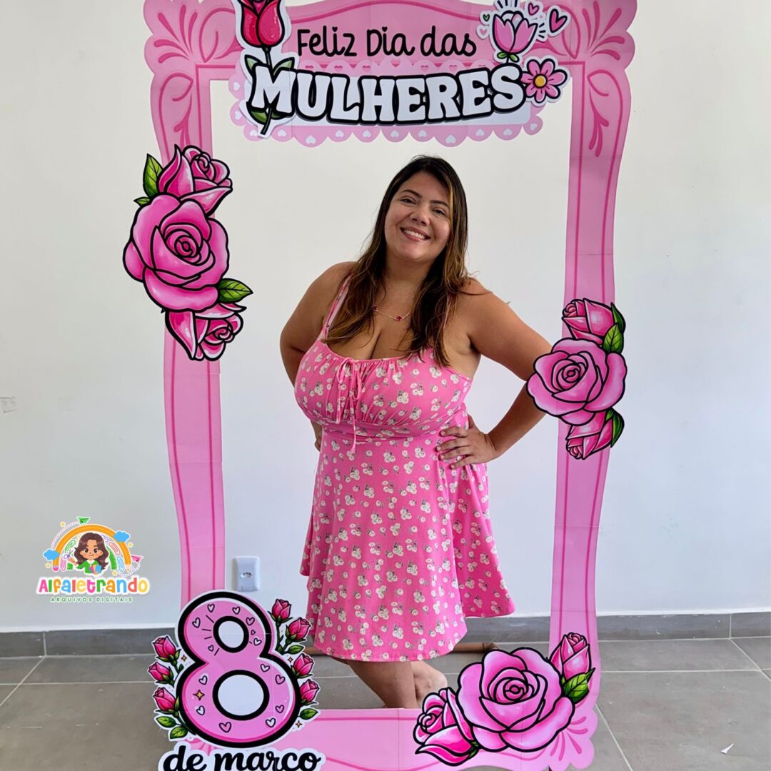 Moldura para fotos de dia das mulheres