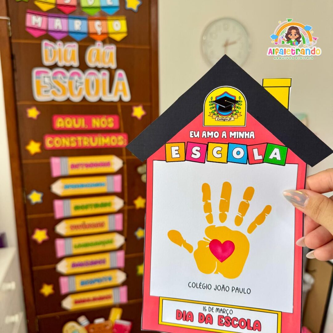 painel de porta dia da escola