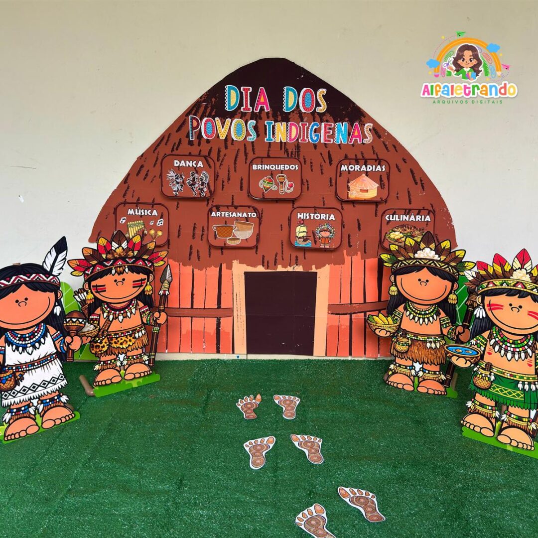 Painel 3D cultura indígena Brasileira