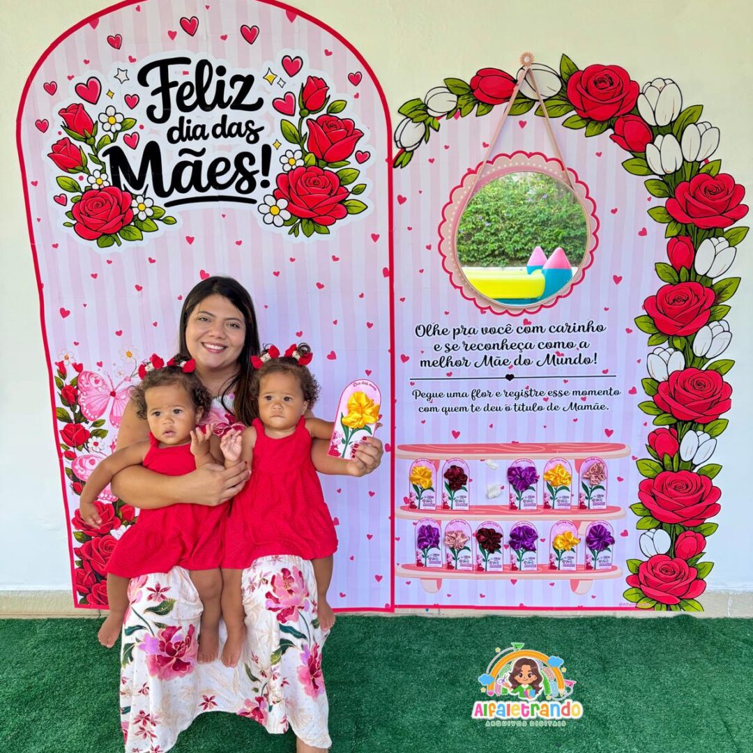 Painel com lembrancinha dia das Mães