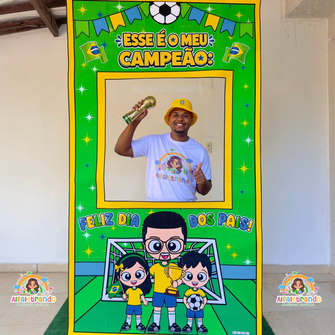 Painel Moldura pra fotos - Papai é o meu campeão