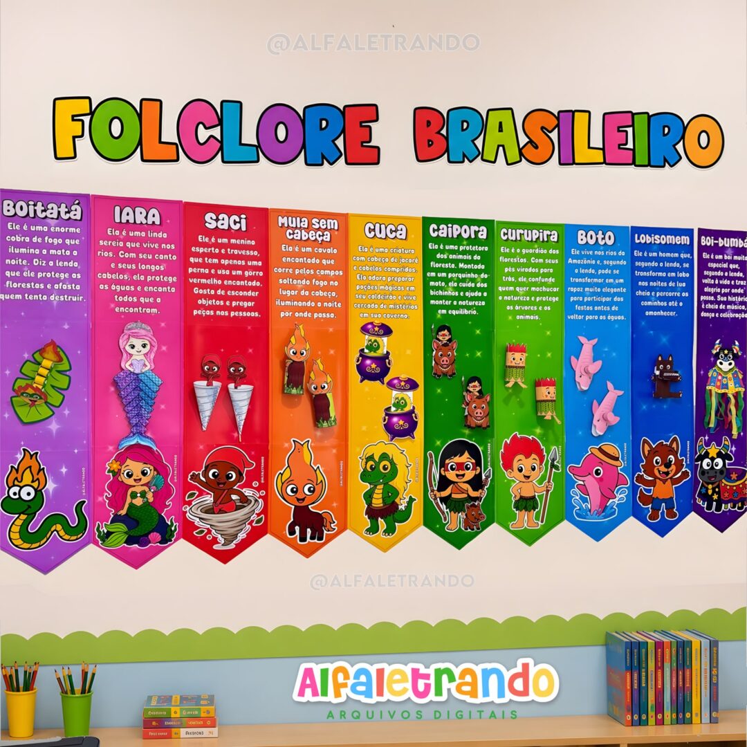Painel para Exposição – Lendas do Folclore Brasileiro