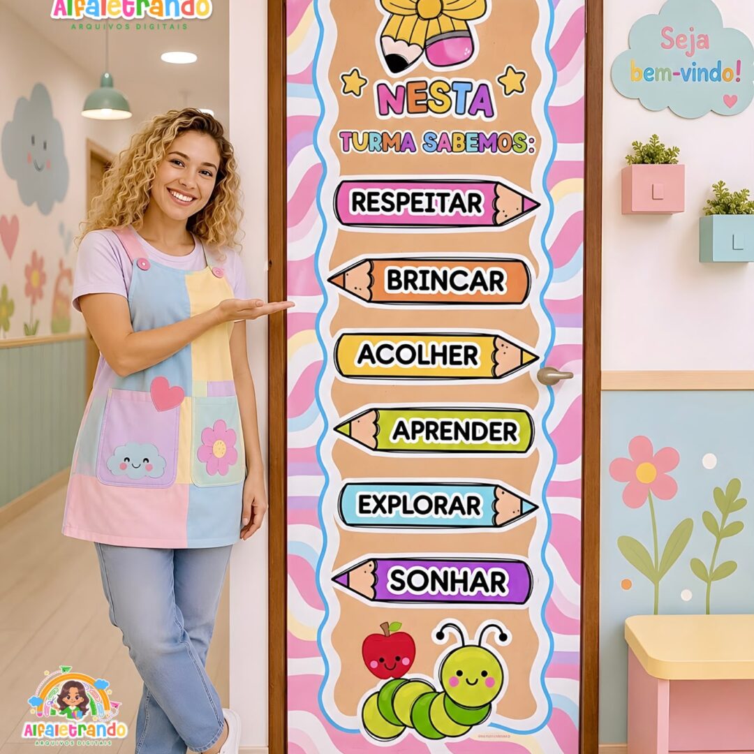Painel de Porta valores da turma